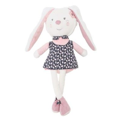 SAUTHON Doudou Lapin grand mod&egrave;le en Velours Blanc