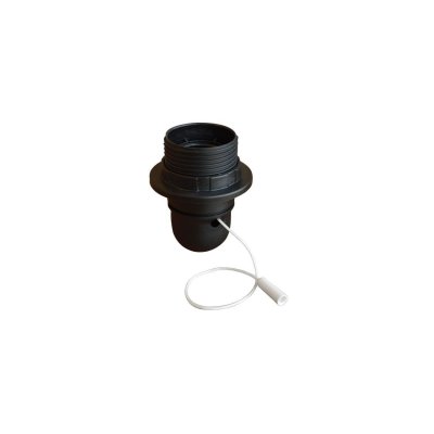 TIBELEC Douille 1/2 fil et baguette E27 , plastique, noir 60 W