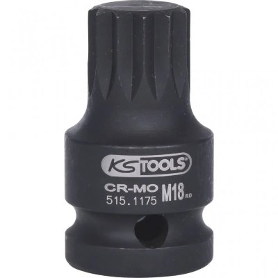 KS TOOLS Douille &agrave; chocs courte 1/2 xzn&reg;, M18 - l. 43 mm
