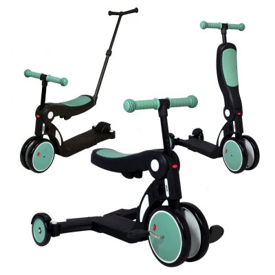 LOOPING Draisienne Evolutive  Scootizz - Vert Amande + Barre de Pouss&eacute;e