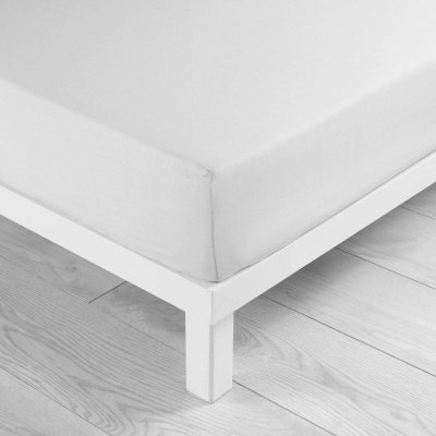 PARIS PRIX DRAP HOUSSE 2 PERSONNES 140 x 190 CM MICROFIBRE UNIE OSCAR BLANC