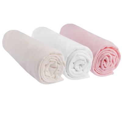 EASY DORT Drap housse 70x160 b&eacute;b&eacute; rose blanc &eacute;cru
