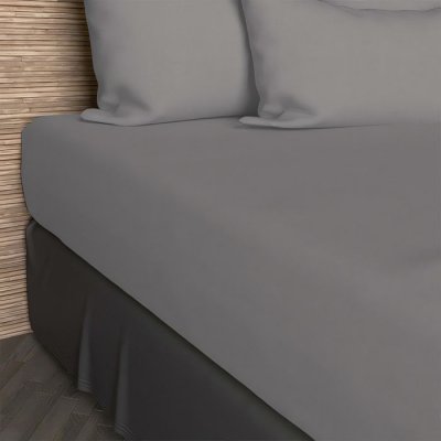 SOLEIL D OCRE Drap housse 90x190 cm en coton 57 Fils Soleil D'ocre gris - Gris