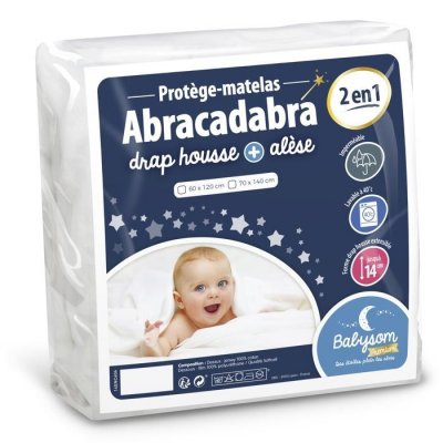 BABYSOM Drap housse b&eacute;b&eacute; et al&egrave;se imperm&eacute;able 70x140
