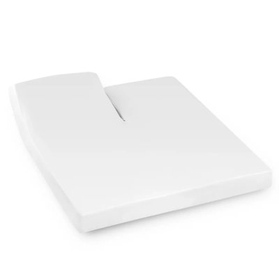 LINNEA Drap housse relaxation uni 100% coton alto - tr T&ecirc;te relevable uniquement 2x90x210 cm - Blanc