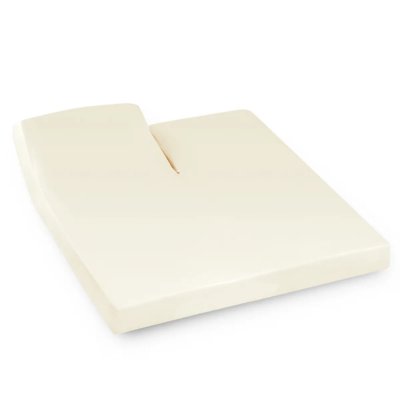 Drap housse relaxation uni 2x90x200 cm coton alto cr&egrave;me tr t&ecirc;te relevable