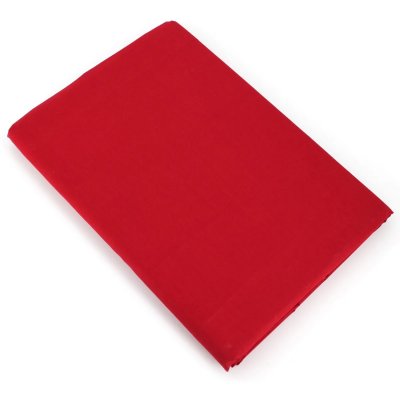 LINNEA Drap plat uni 100% coton alto 270x310 cm - Rouge Garance