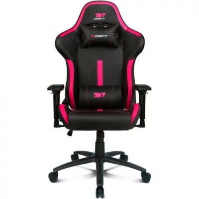 DRIFT  DR350 Fauteuil de gaming Si&egrave;ge rembourr&eacute; Noir, Rose - Neuf