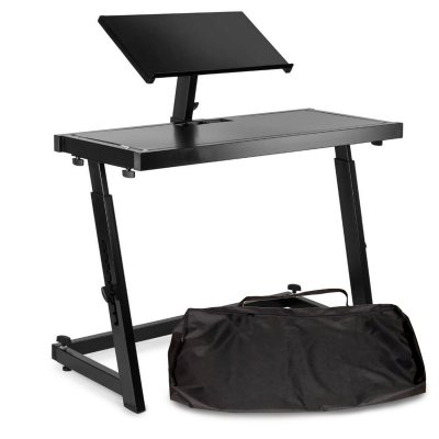 IBIZA SOUND DS20 - IBIZA - Support professionnel pour DJ r&eacute;glable - Housse de transport incluse - Noir