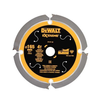 DEWALT DT1471-QZ - Hojas para corte Multi-Material (Fibro Cemento) 165x20mm X4D