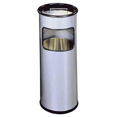 DURABLE  - Combin&eacute; cendrier-poubelle D.260xH620 mm argent t&ocirc;le d'acier