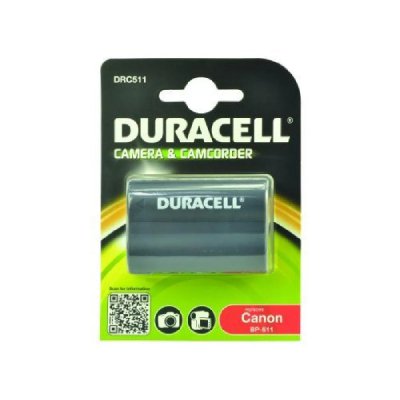 DURACELL  1600mah Canon Bp-511 Bp-512 Lithium Battery Argent&eacute;