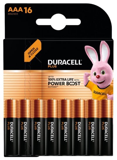 DURACELL  Plus Power Boost MN2400 Pile LR3 (AAA) 1.5 V 16 pc(s)