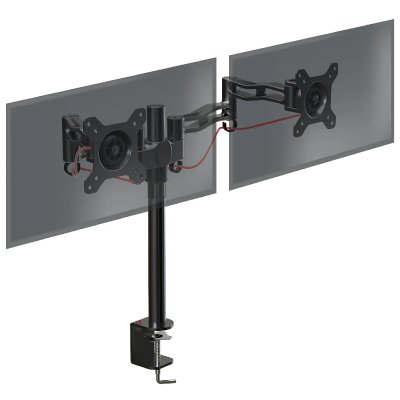 DURONIC  DM352 Support double 2 &eacute;crans PC pour bureau &agrave; pince  - Hauteur ajustable - VESA 75/100