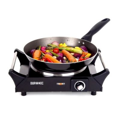 DURONIC  HP1BK - Plaque chauffante &eacute;lectrique - 1.5 kWatt - noir