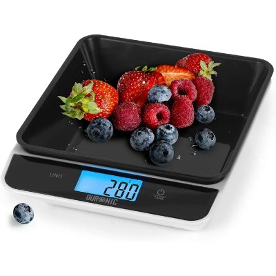 DURONIC  KS100 BK Balance de Cuisine num&eacute;rique avec bol d&eacute;montable - 5 kg