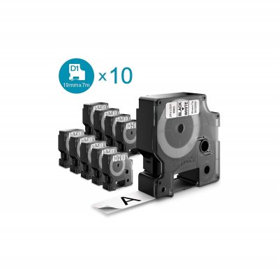 DYMO  10 Ruban D1 Pour &Eacute;tiqueteuse - 