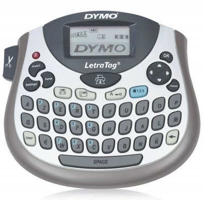 DYMO  &Eacute;tiqueteuse portable LetraTag LT-100T, gris, avec clavier AZERTY