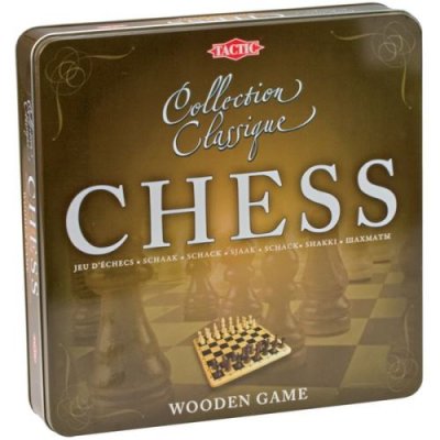 TACTIC Echecs en bois  Bo&icirc;te metal 