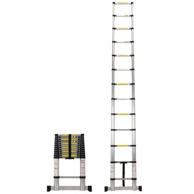 GT MARKET Echelle t&eacute;lescopique en aluminium - 3. 80 m&egrave;tres