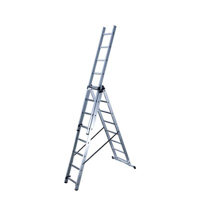 HAILO Echelle transformable aluminium  24 &eacute;chelons H.5.04 m