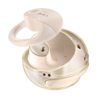 LINQ Ecouteurs Bluetooth Clip Design ouvert Micro Appel Touche Tactile Beige