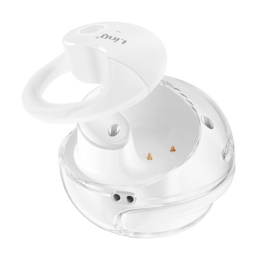 LINQ Ecouteurs Bluetooth Clip Design ouvert Micro Appel Touche Tactile Blanc