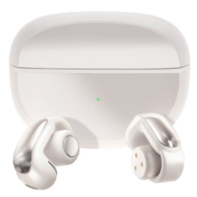 LINQ Ecouteurs Bluetooth Clip Oreille R&eacute;duction du Bruit Boitier de charge Beige