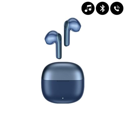 Ecouteurs Bluetooth Double canaux st&eacute;r&eacute;o - r&eacute;ducteur de bruit Bleu 
