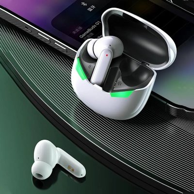 YONIS Ecouteurs Bluetooth Gaming Sans Fil Son St&eacute;r&eacute;o Immersif Longue Autonomie Blanc 