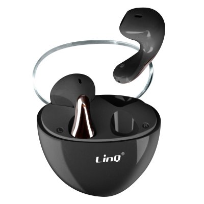 LINQ &Eacute;couteurs Bluetooth Intra-auriculaires Design Goutte D'eau et Bo&icirc;tier  Noir 