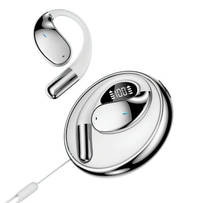 YONIS Ecouteurs Bluetooth Ouverts Avec Lani&egrave;re &Eacute;tanche Son Immersif Type-c 14.2mm Blanc 