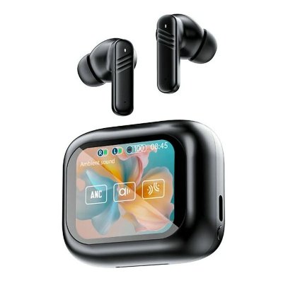 YONIS Ecouteurs Bluetooth Sans Fil Avec R&eacute;duction De Bruit Et &Eacute;cran Tactile Couleur Noir 