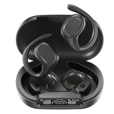 YONIS Ecouteurs Bluetooth Sans Fil Open-ear &Eacute;tanches Avec R&eacute;duction De Bruit Noir 
