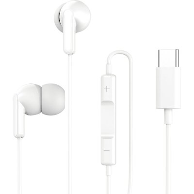 GRAB N GO Ecouteurs Filaires Intra-Auriculaires USB-C avec Micro et T&eacute;l&eacute;commande Grab 'N Go Blanc