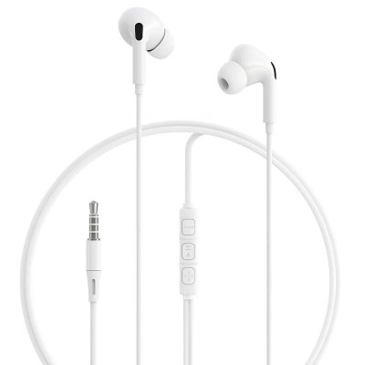 NON RENSEIGNE Ecouteurs Filaires Jack 3,5mm avec Micro et T&eacute;l&eacute;commande 3 boutons Partel Blanc