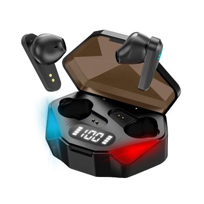 AVIZAR Ecouteurs Gaming RGB Bluetooth 5.2 Boitier de charge Micro HD mod&egrave;le Y-04 Noir