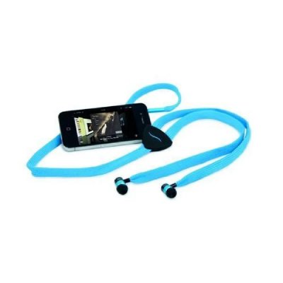 GENERIQUE Ecouteurs Hi-fun en forme de Lacet de Chaussure Bleu 