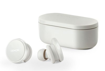 DENON Ecouteurs intra-auriculaires sans fil Bluetooth  PerL avec r&eacute;duction de bruit Blanc 
