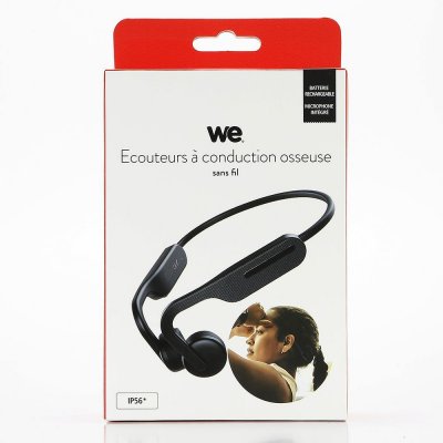 WE Ecouteurs sans fil &agrave; la conduction osseuse, IP56 (Prot&eacute;g&eacute; contre les jets d'eau)