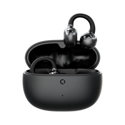 ECHO Ecouteurs sans fil &agrave; oreille libre  pods loop q12 bluetooth avec r&eacute;duction active du bruit noir