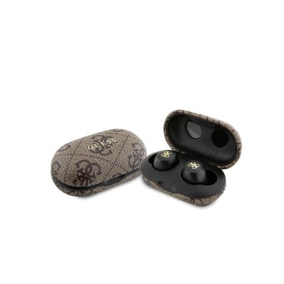 GUESS &Eacute;couteurs sans fil bluetooth 5.3 enc s&eacute;rie 4g tactiles avec &eacute;tui de chargement  marron BR0846 