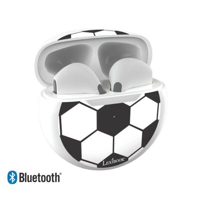 LEXIBOOK &Eacute;couteurs sans fil Bluetooth Football avec &eacute;tui de chargement et de rangement