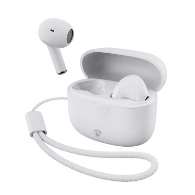 NEDIS Ecouteurs Sans Fil Bluetooth Intra-Auriculaire avec Dragonne Mod&egrave;le HPBT2400 Blanc