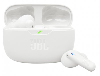 &Eacute;couteurs sans fil JBL Wave Beam 2 &agrave; r&eacute;duction de bruit, Blanc - Bluetooth