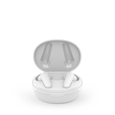 PRIXTON Ecouteurs sans fil TWS158 Blanc - Bluetooth 5.0 - ENC+ANC