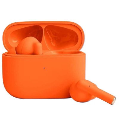FOREVER Ecouteurs TWS Intra-auriculaires Bluetooth 5.3 avec R&eacute;duction de Bruit Orange
