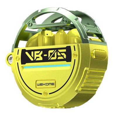WEKOME Ecouteurs TWS Sans Fil Bluetooth 5.3 avec Bo&icirc;tier de Charge Autonomie 5H  Vert
