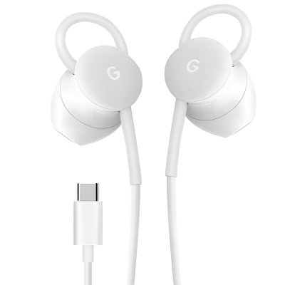 GOOGLE Ecouteurs USB C avec Contr&ocirc;le Volume Micro Assisant vocal Original Blanc 