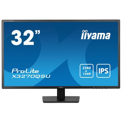 IIYAMA Ecran 31,5 noir 3ms dalle ips 2560x1440 100hz 250 cdm 2xhdmi 1xdisplay X3270QSU-B1 